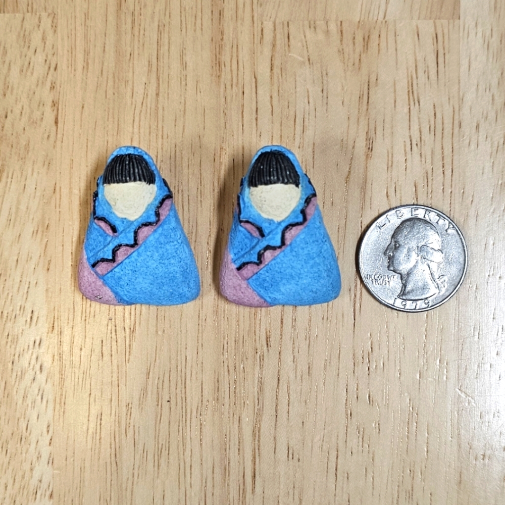 Handmade Clay Earrings - Picture 2 of 3